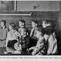 1930 Class at work with Bell and Howell Equipment