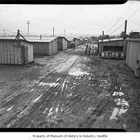 Barracks at Camp Harmony, Puyallup, 1942