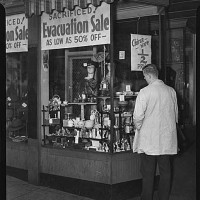 Evacuation sale at Japanese store, Seattle, 1942