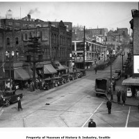 International District street scene looking northeast, Seattle, 1934